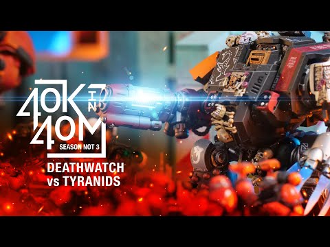 Deathwatch vs Tyranids. Community painted forces clash in this Warhammer 40k in 40m.