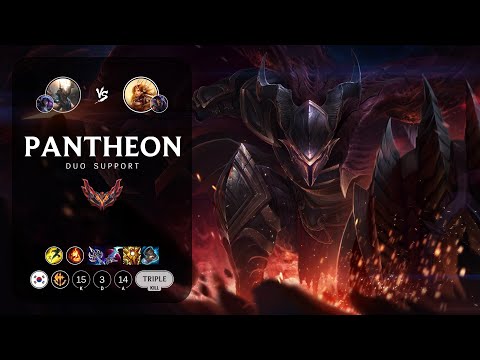 Pantheon Support vs Leona - KR Grandmaster Patch 14.4