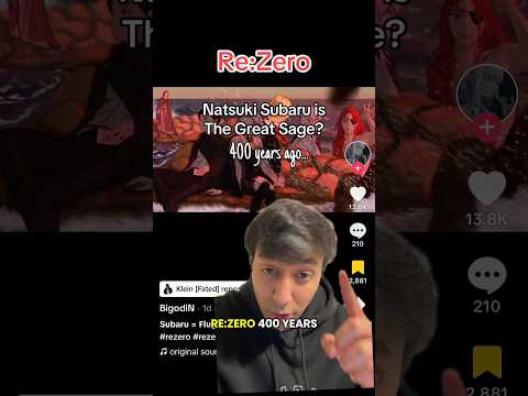 Natsuki Subaru is The Great Sage Flugel. Re:Zero #rezero #anime #isekai #lotm #orv #lightnovel