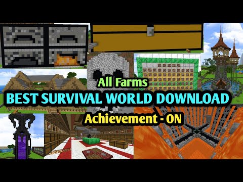 Minecraft Survival World Tour and Download Link || Best Survival World For Minecraft Pocket Edition