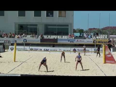 BV Russia championship 2014 Anapa Semifinal 2 Abalakina - Motrich and Yarzutkina - Fedotova