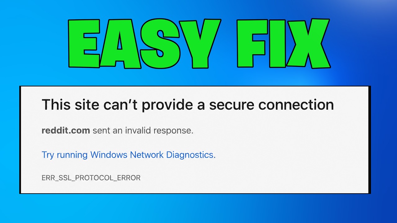 How To Fix Google Chrome ERR_SSL_PROTOCOL_ERROR