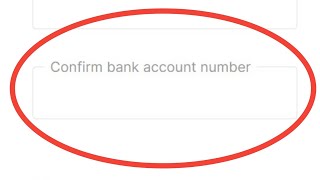 Confirm Bank Account Number
