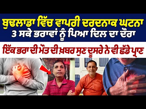 Brother Died hearing Brother Death news: ਤਿੰਨ ਸਕੇ ਭਰਾਵਾਂ ਨੂੰ ਪਿਆ ਦਿਲ ਦਾ ਦੌਰਾ