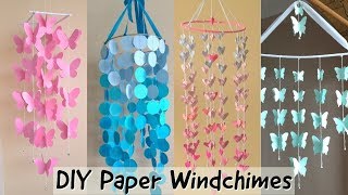 DIY  BEAUTIFUL PAPER WINDCHIME     Paper wall deco