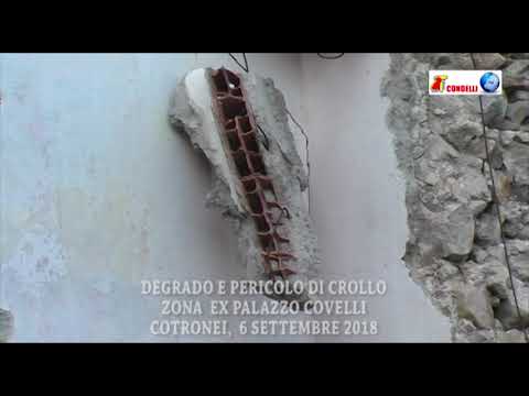 DEGRADO E PERICOLO EX PALAZZO COVELLI - COTRONEI KR "TELECONDELLI"