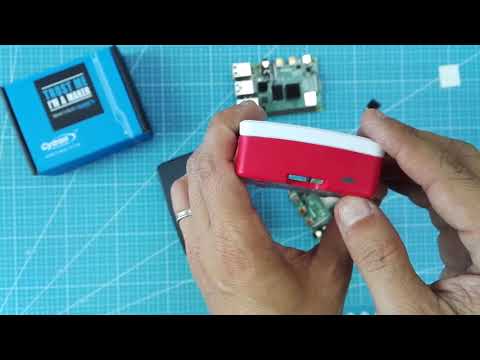RASPBERRY PI 4 CASE RED & WHITE video