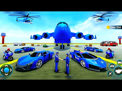 US Police limousine Car Quad Bike Transporter - Android Gameplay