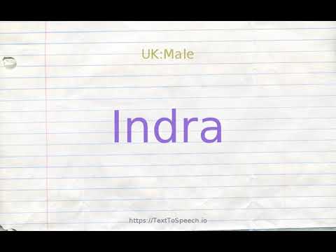 How to pronounce indra