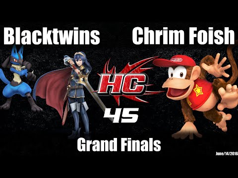 HC45 Sm4sh Grand Finals: Blacktwins (Lucina/Lucario) vs Chrim Foish (Diddy Kong)
