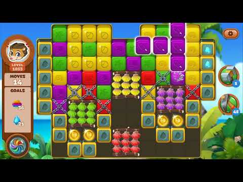 Lost Island Blast Adventure Level 1853 NO BOOSTERS - A S GAMING ✔️