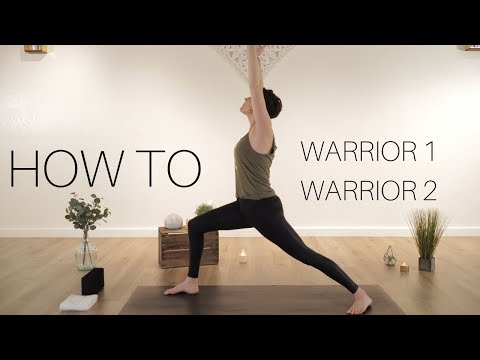 How To-Basic Yoga Poses (Warrior 1 and Warrior 2)  Yoga For Beginners