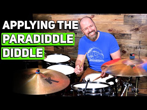 Applying the Paradiddle Diddle to the Drum Set (FULL DRUM LESSON)