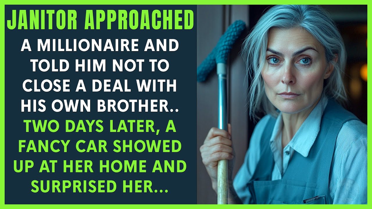 Janitor Approached the MILLIONAIRE and Told Him NOT to Close a Deal With His Own Brother, But Then..