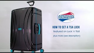 American Tourister TSA Lock Instruction video - Lock n Roll