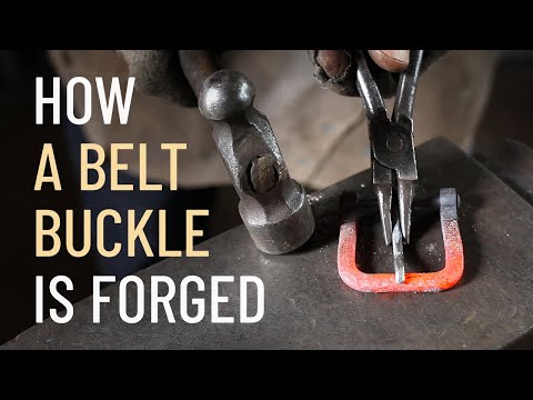 Blacksmithing : Hand Forging Belt Buckle