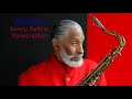 Airegin--Sonny Rollins'  (Bb) Transcription. Transcribed by Carles Margarit