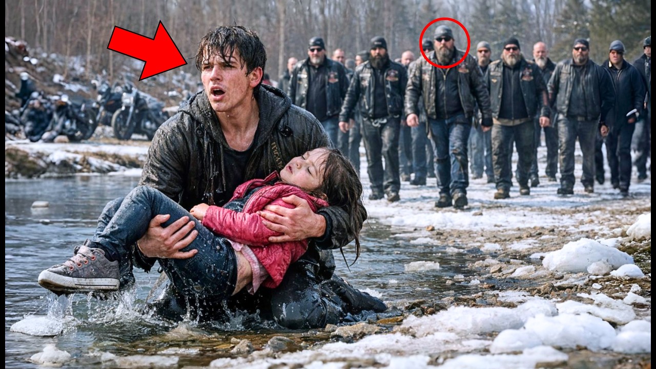 A Homeless Boy Leapt Into a Freezing Lake to Save a Biker’s Daughter — Soon 169 Hells Angels Arrived