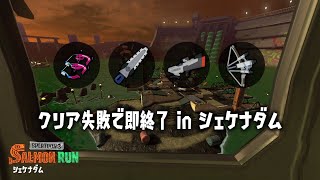 失敗したら即終了 in 最強編成シェケナダム【野良サーモンラン】