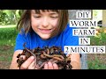 Making A Worm Farm In 2 Minutes Raise Worms Vermiculture Vermicomposting