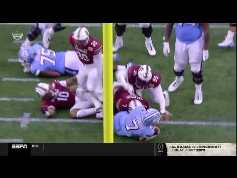 2021 Dukes Mayo Bowl USC vs UNC - Jordan Strachan Sack