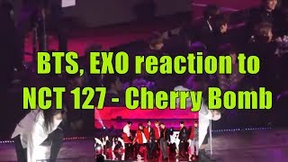 Download lagu BTS, EXO reaction to NCT 127 - Cherry Bomb @SMA2018 mp3