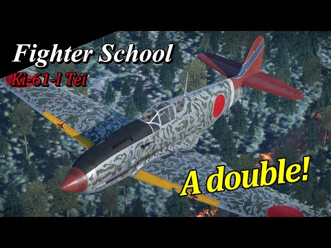 War Thunder // Fighter School: Kawasaki Ki-61 Tei Hien - “A double!”
