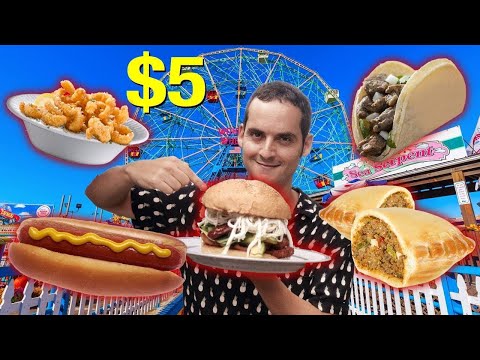 5 AMAZING Places To Eat in CONEY ISLAND, Brooklyn NYC!