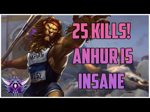 25 KILLS! ANHUR IS INSANE - RANKED MASTERS SMITE S9