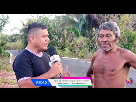 PONTE QUE LIGA PEDRO II A LAGOA DE SÃO FRANCISCO PI COM RACHADURAS E DEIXANDO POPULARES PREOCUPADOS