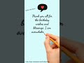 How To Write Thank You Messages For Birthday Wishes ️ Shorts Thankyoumessage