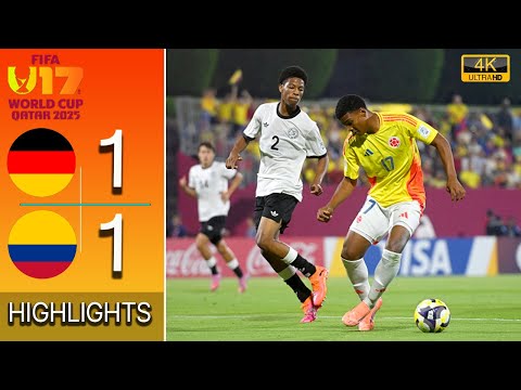 Resumen y goles del partido Alemania vs Colombia Sub-17 (1-1) | Mundial Sub-17 2025 HD