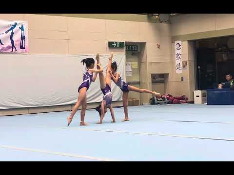 全港技巧體操分齡賽2025一級女三亞軍HK Acro Gym Age Group Comp 1st Runner-up in Girls Group Arabella, Jane & Sienna