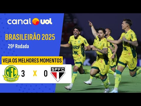 MIRASSOL FAZ TRÊS GOLS E ATROPELA O SÃO PAULO, QUE AFUNDA NA CRISE
