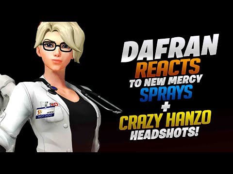 Dafran Reacts To New Mercy Sprays + Crazy Hanzo Headshots! - Overwatch