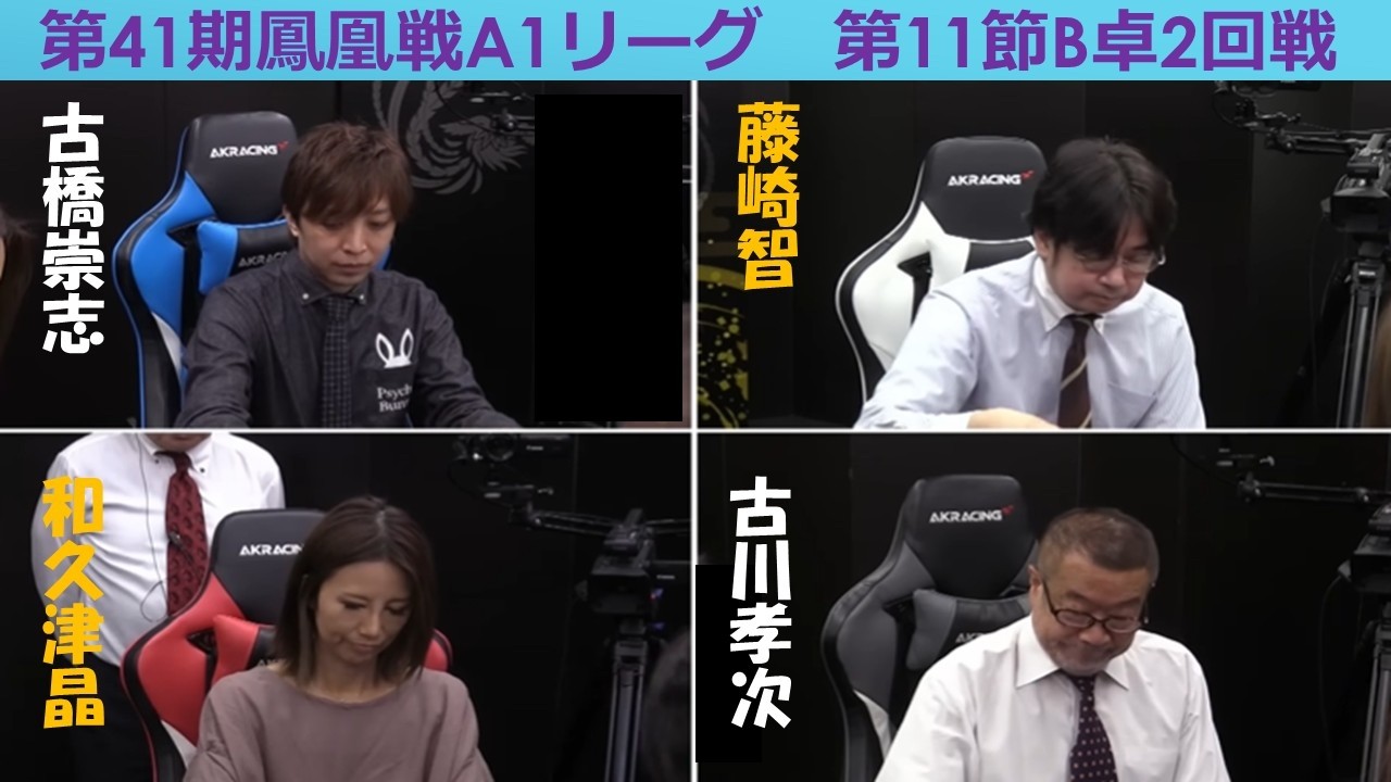 【麻雀】第41期鳳凰戦A１リーグ第11節B卓２回戦