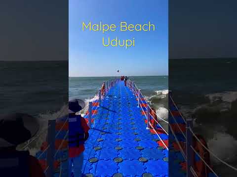 Malpe Beach Udupi Floating Bridge #beach #malpe #floatinghouse #karnataka #holiday #udupi #udupivlog
