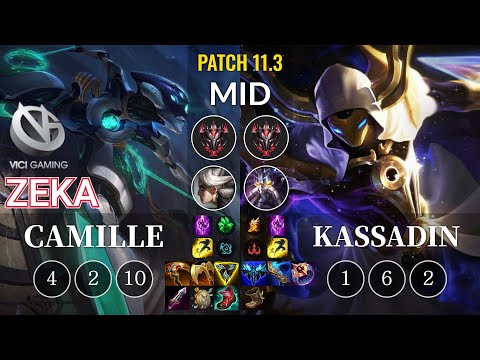 VG Zeka Camille vs Kassadin Mid - KR Patch 11.3