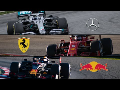 F1 2020 Pre Season Testing | On Track Comparison and Sounds | Mercedes, Ferrari and Red Bull