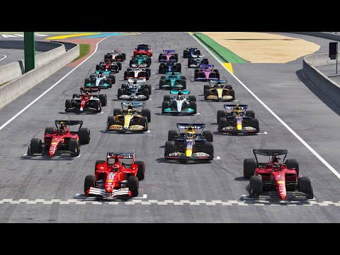 Ferrari F1 2005 SLICKS TYRES destryos All F1 2022 cars - Le Mans 24h Circuit