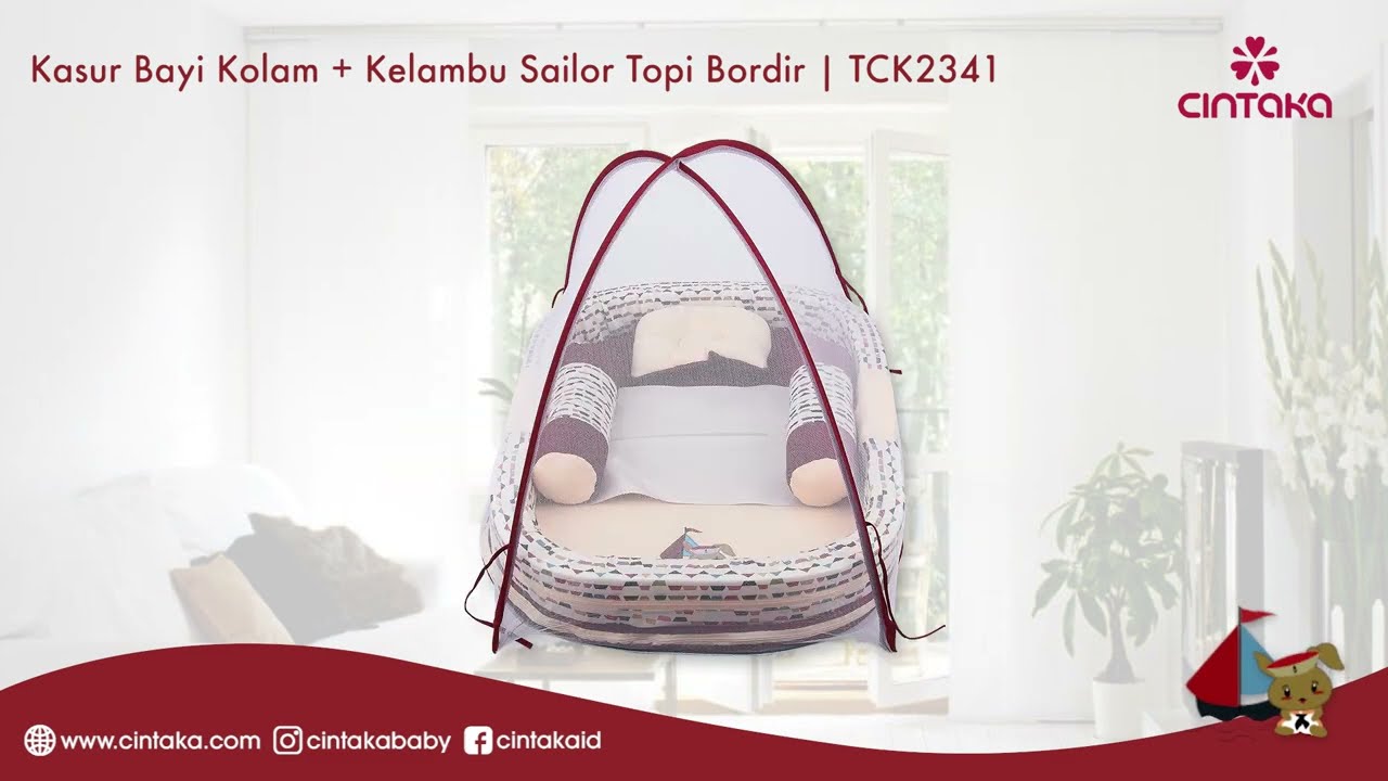 Kasur Bayi Kolam + Kelambu Sailor Topi Series