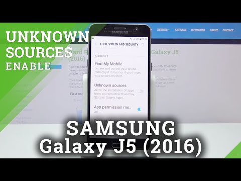 How to Enable Unknown Sources in SAMSUNG GALAXY J5 (2016) - Download Apps from Browser