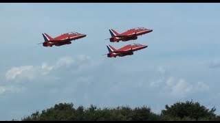 Red Arrows Take Off With Air Traffic Control Sunderland Airshow 2013 From Newcastle EGNT
