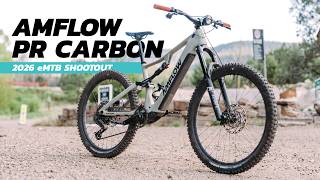 Amflow PR Carbon electric mountain bike on trail at Glorieta Adventure Camps Santa Fe
