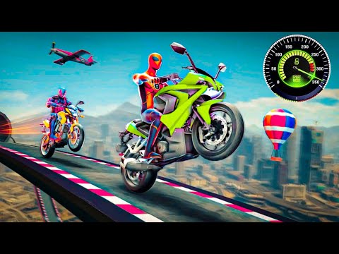 Mega Ramp Bike Racing Simulator 3D - Extreme Motor Bike Ramp Stunt Racing game - Android Gameplay