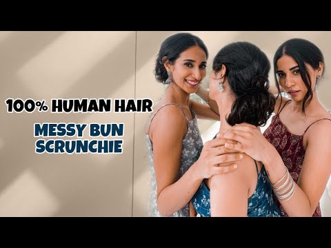 Messy Bun Scrunchies | 100% Human Hair Extensions |...