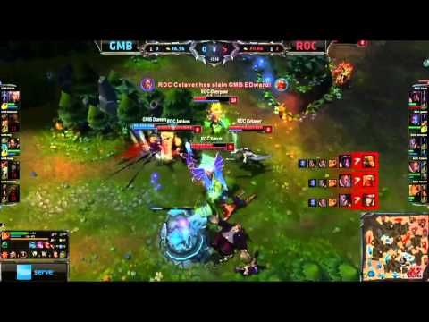 2014 EU LCS Summer - Week 1 May 2014 - How to gank botlane - Roc vs. GMB - League of Legends HD