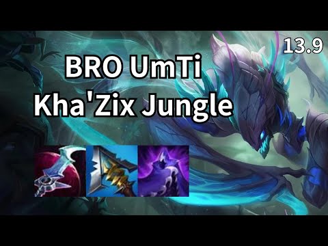 BRO UmTi Kha'Zix Jungle vs Kindred - KR Ranked Patch 13.9