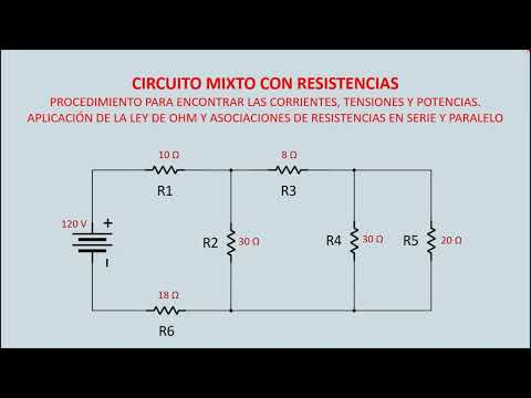 Mixed DC Circuits. Procedure for applying Ohm's Law and Equivalent Resistances.