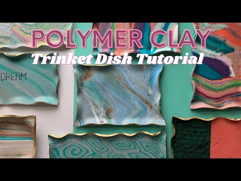 DIY Polymer Clay Ring Dish / Trinket Dishes  - How to use up scrap clay tutorial